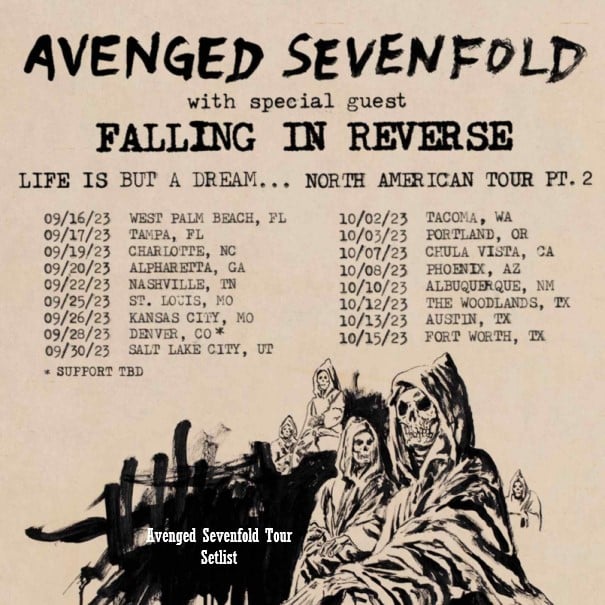 Avenged Sevenfold Tour Setlist