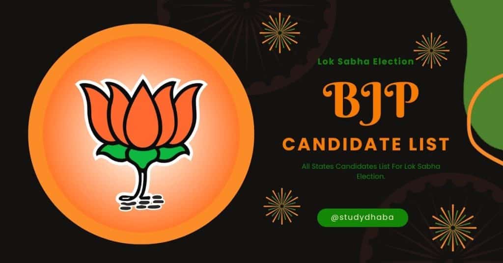 BJP Candidate List State wise